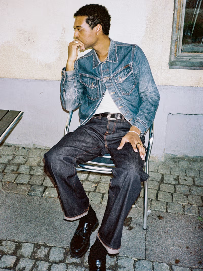 ג'ינס ארוך לגברים / נשים Tuff Tony Dry Selvage – Wide Leg